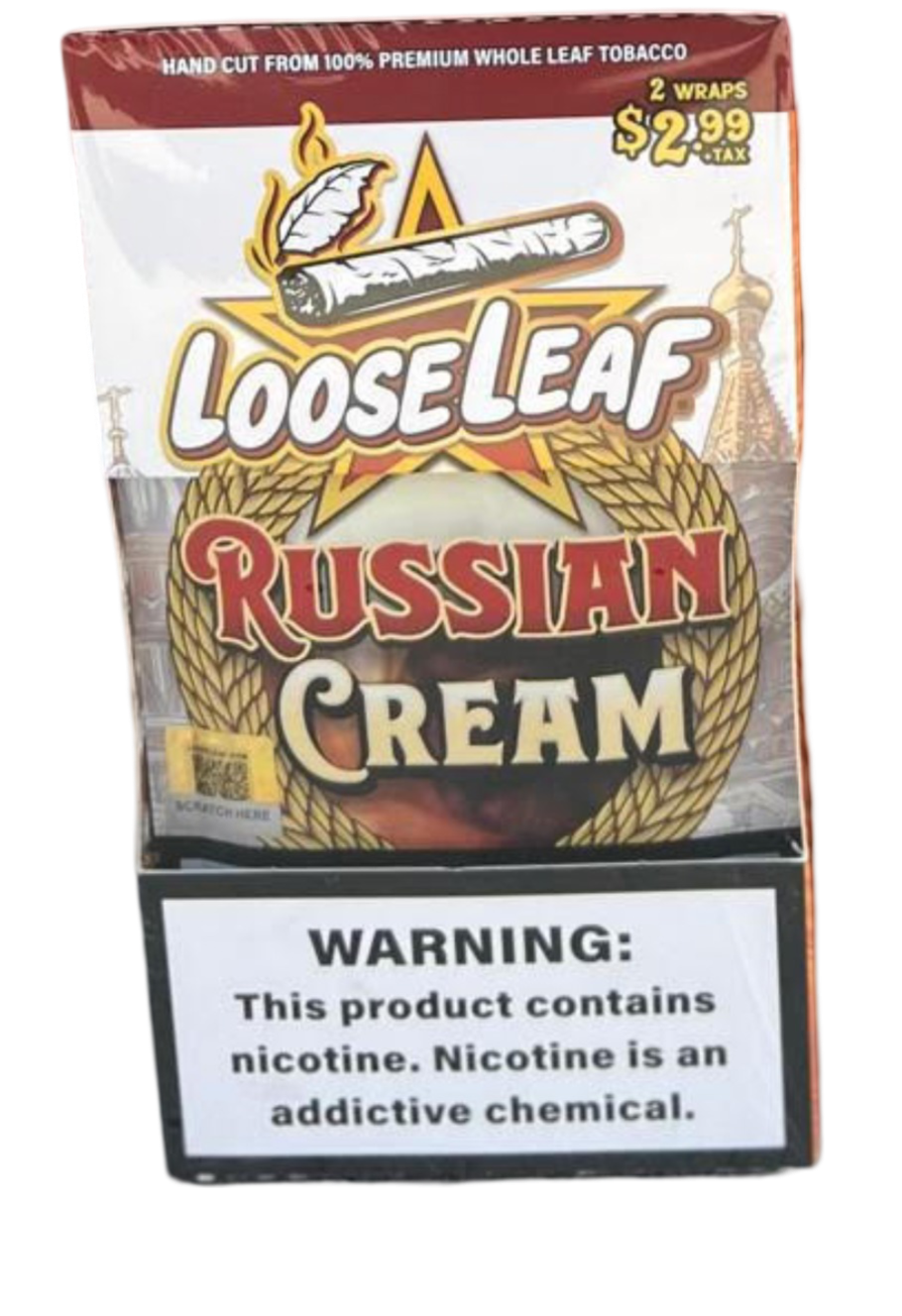 LOOSELEAF 2-PACK WRAPS - Russian Cream (40 COUNT)